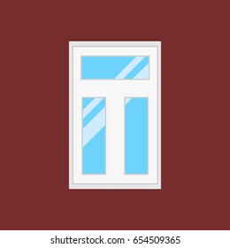 window type. For interior and exterior use. Flat style.