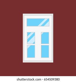 window type. For interior and exterior use. Flat style.