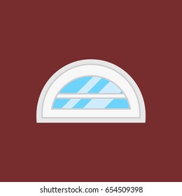 window type. For interior and exterior use. Flat style.