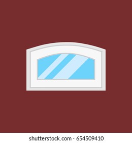 window type. For interior and exterior use. Flat style.