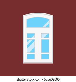 window type. For interior and exterior use. Flat style.