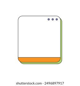 Window UI Frame Y2K Vector Illustration