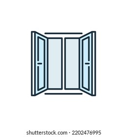 Window vector concept colored icon or design element