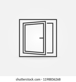 Window vector concept simple icon or symbol in thin line style