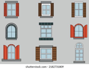 window vector design illustration isolated on background 