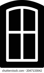 window vector glyph flat icon