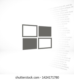 Window vector icon eps 10 , Lorem ipsum Flat design