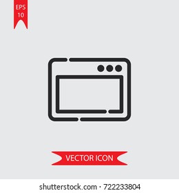 Window vector icon, illustration symbol