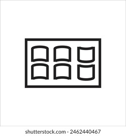 window vector icon line template