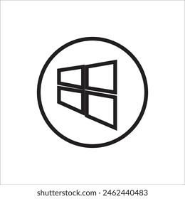 window vector icon line template