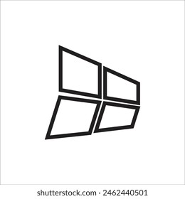 window vector icon line template