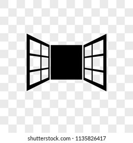 Window vector icon on transparent background, Window icon