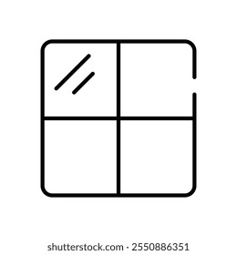 Ilustração de stock de ícone de vetor de janela