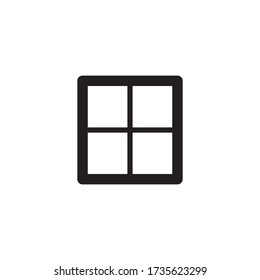 Window Vector Icon in Trendy Flat Design