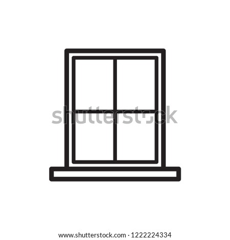 window vector icon in trendy flat design 