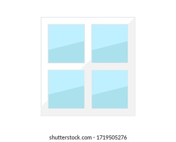 Window vector illustration. Window vector design. Wood window icon. 