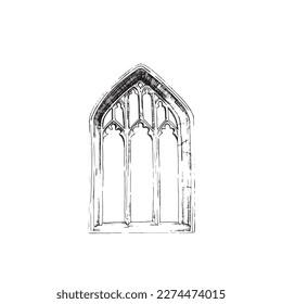 Window. Vector illustration in doodle sketch style.