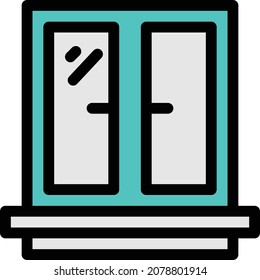 window vector illustration isolated on a transparent background . colour vector icons for concept or web graphics.