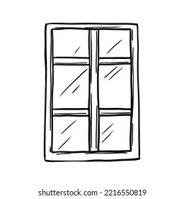 Window vector illustration isolated on white background
