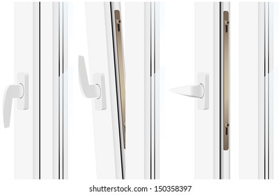 window vector illustration isolated several variants eps 10 / casement , windows