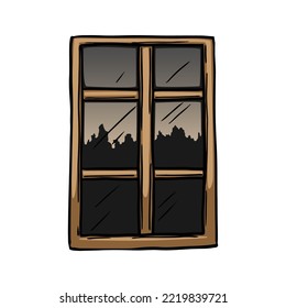 Window vector illustration on white background
