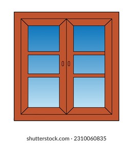 window vector illustration,isolated on white background,top view