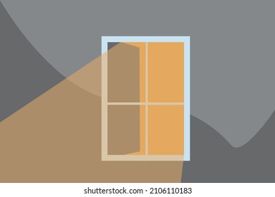 
window vector image with dark background