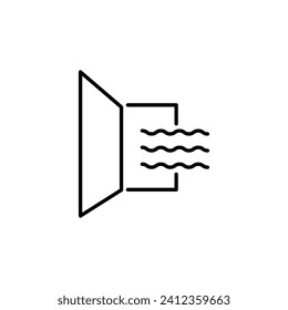 Window Vector Line Sign for Adverts. Suitable for books, stores, shops. Editable stroke in minimalistic outline style. Symbol for design 
