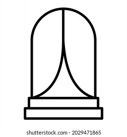 Window Vector Outline Icon Isolated On White Background
