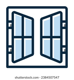 Window Vector Thick Line Filled Dark Colors Icons For Personal And Commercial Use.
