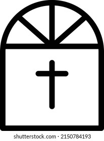 window vector thin line icon