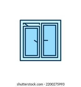 Window for Ventilation vector concept colored simple icon or design element
