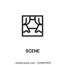 window view icon vector. Linear style sign for mobile concept and web design. scene symbol illustration. Pixel vector graphics - Vector.