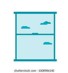 Window view isolated vector illustration