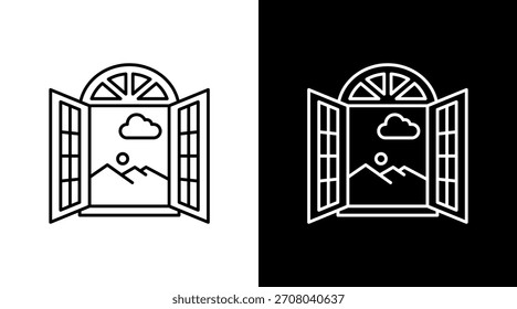 Fensteransicht: Weißer Symbolsatz
