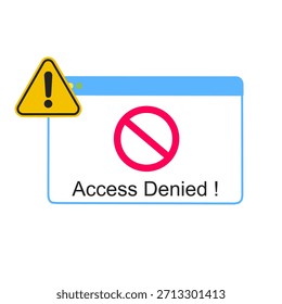 The window warning that access is denied.