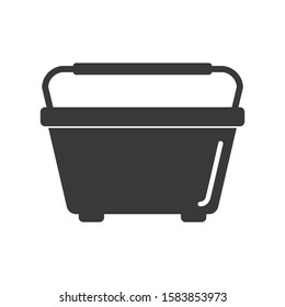 Window washing bucket icon in vector
