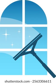 Window washing cleaning logo icon vector image