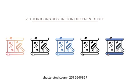 Window Washing icon design with white background stock illustration
