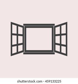 Window web icon. Isolated illustration