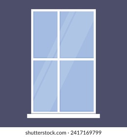 window with a white frame