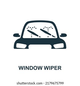 Window Wiper icon. Monochrome simple line Car Service icon for templates, web design and infographics