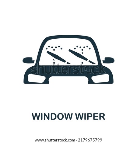 Window Wiper icon. Monochrome simple line Car Service icon for templates, web design and infographics