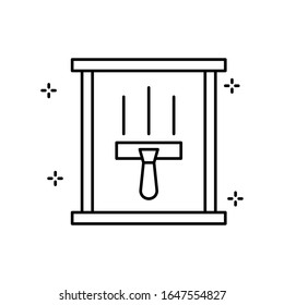 Window, wiper icon. Simple line, outline vector elements of hygiene icons for ui and ux, website or mobile application