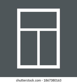 Window wood frame Interior elements quality vector illustration cut