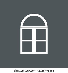 Window wood frame Interior elements quality vector illustration cut