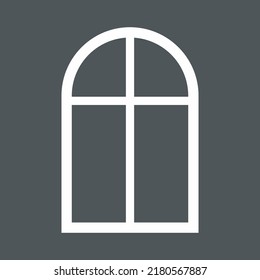 Window wood frame Interior elements quality vector illustration cut