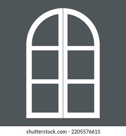 Window wood frame Interior elements quality vector illustration cut