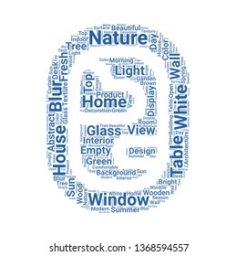 window word cloud. tag cloud about window
