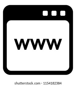 
A window with  the written graphic of www 
